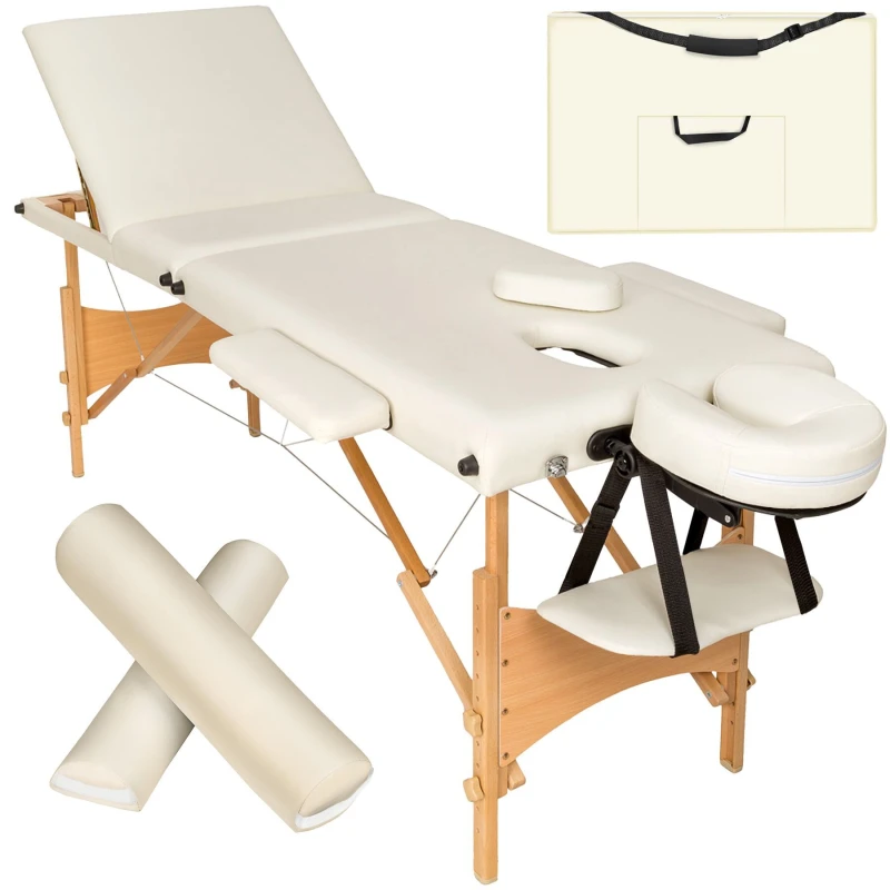 Image of tectake Massage Table Daniel in Beige Beige Unisex