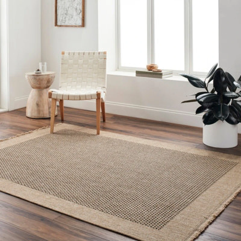Image of Livabliss In- & Outdoor Cottage Jute-Look Beige/brown Lori Area Rug 200 X 275cm - Easy To Clean, Perfect For Balcony Or Dining Room