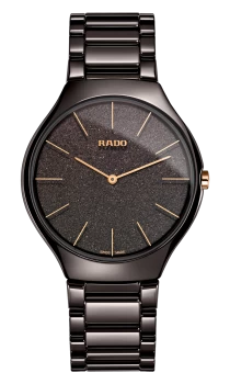 Image of Rado True Thinline Womens watch - Water-resistant 3 bar (30 m), High-tech ceramic, brown