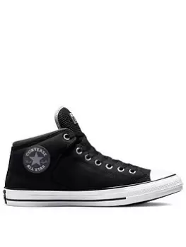 Image of Converse Chuck Taylor All Star Canvas Mid Street - Black/White/Grey, Size 10, Men