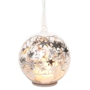 Image of Xmas Candle Bauble Foil Stars