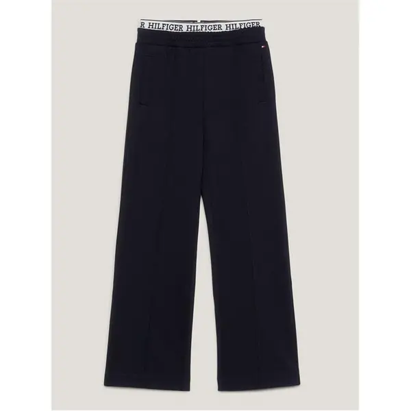 Image of Tommy Hilfiger Monotype Tape Wide Leg Sweatpants Junior - Blue 9 - 10 Years