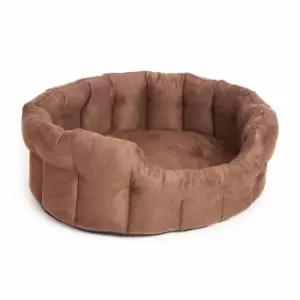 Image of Oval Premium Faux Suede Softee Beds