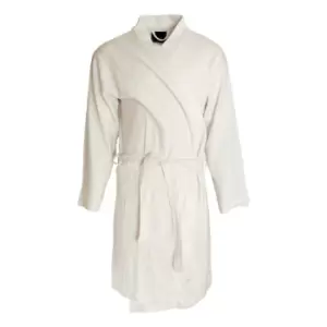Image of Foxbury Mens Waffle Texture Cotton Dressing Gown/Robe (M/L) (White)
