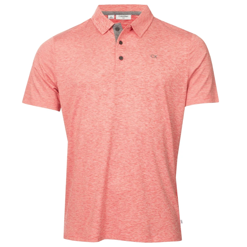 Image of Calvin Klein Golf Mens Short-Sleeve Performance Polo Shirt Red male Small