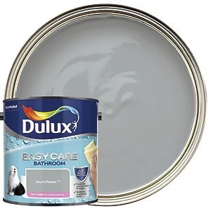 Image of Dulux Easycare Bathroom Warm Pewter Soft Sheen Emulsion Paint 2.5L
