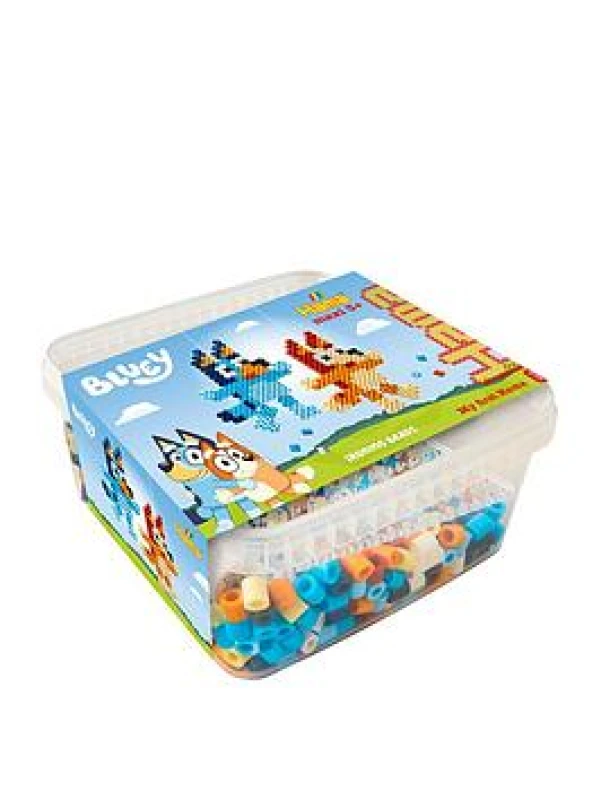 Image of Hama Maxi kralen blauwige knutseldoos - 900 strijkbare zekeringskralen groot legbord ontwerpblad touw- en strijkpapier - knutselset voor kinderen v