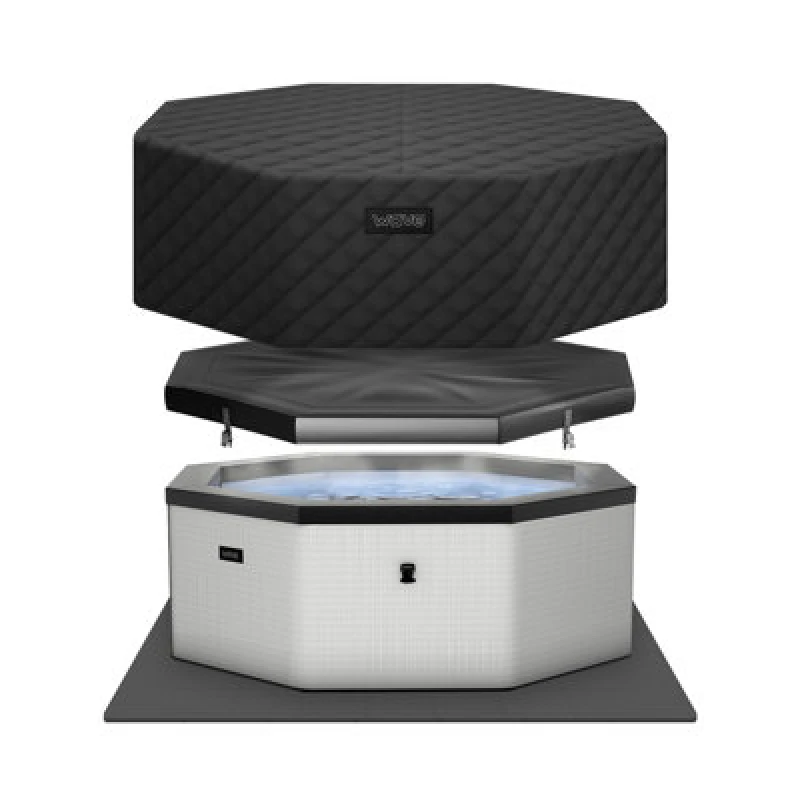 Image of Wave Spas Wave Spas Wave Como Energy-Efficient Hot Tub Bundle 6 Person in Light Grey Light Grey 6 Person Unisex 5061039897424