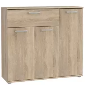Image of Forte Modern 3 Door 1 Drawer Storage Cabinet - Sonoma Light Oak - Sonoma Light Oak