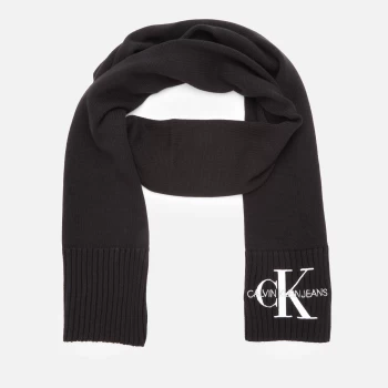 Image of Calvin Klein Jeans Womens Knitted J Basic Women Scarf - Black