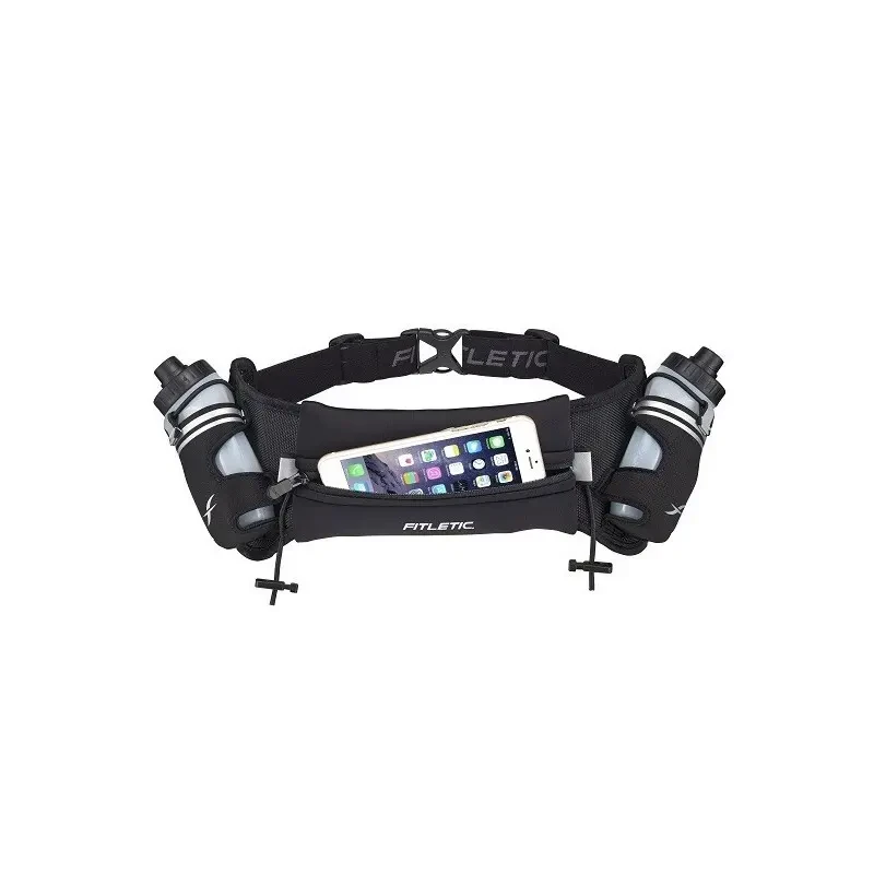Image of Hydration belt with two water bottles Fitletic 2x250ml Noir Unisex S/M