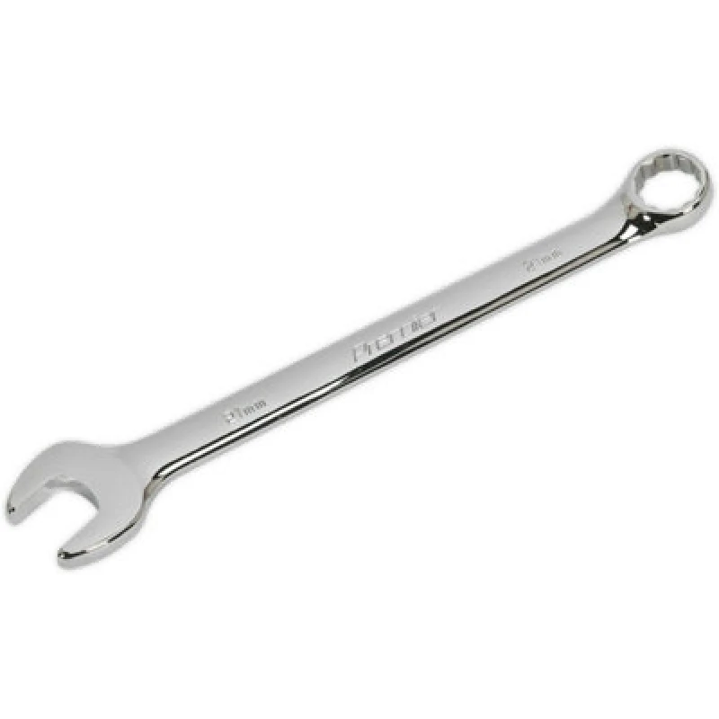 Image of Loops 21mm Steel Combination Spanner - Long Slim Design Combo Wrench - Chrome Vanadium Metallics