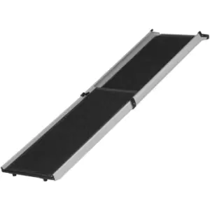 Image of Dog Ramp for Car Telescoping Pet Ramp w/ Handle, Aluminium Frame Non-Slip - Pawhut