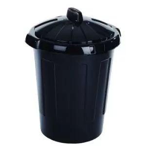 Image of 80 Litre Plastic Outdoor Dustbin - black
