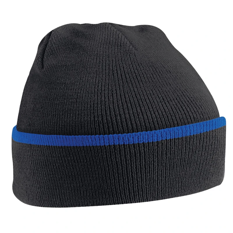 Image of Beechfield Beechfield Men Teamwear Beanie in Jet Black Jet Black One Size Male 5063417944126