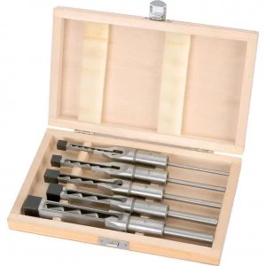 Image of Draper 5 Piece Hollow Square Mortice Chisel and Bit Set