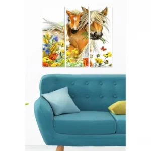Image of MDF7448804 Multicolor Decorative MDF Painting (3 Pieces)