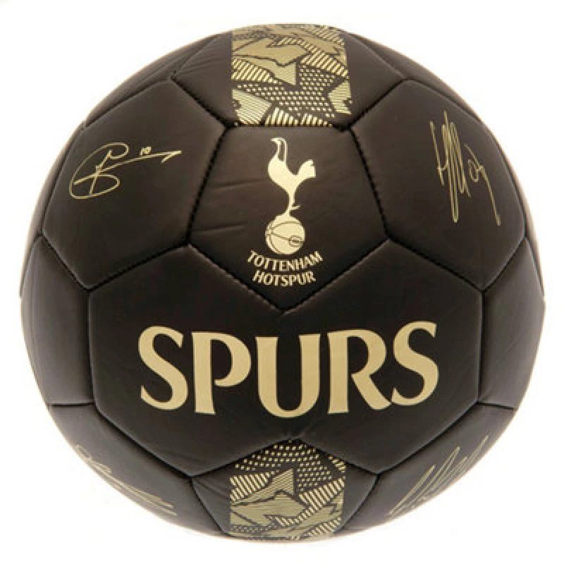Image of Tottenham Hotspur Fc Signature Football Matt Black/gold (5)