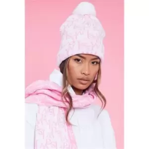 Image of I Saw It First Pink Isaw Branded Bobble Beanie - Pink