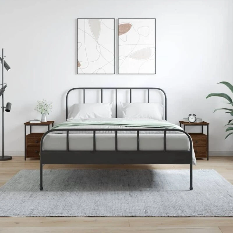 Image of VIDAXL Bedside Cabinets 2 pcs Brown Oak 34x35.5x50cm Engineered Wood Vidaxl 8720845939816