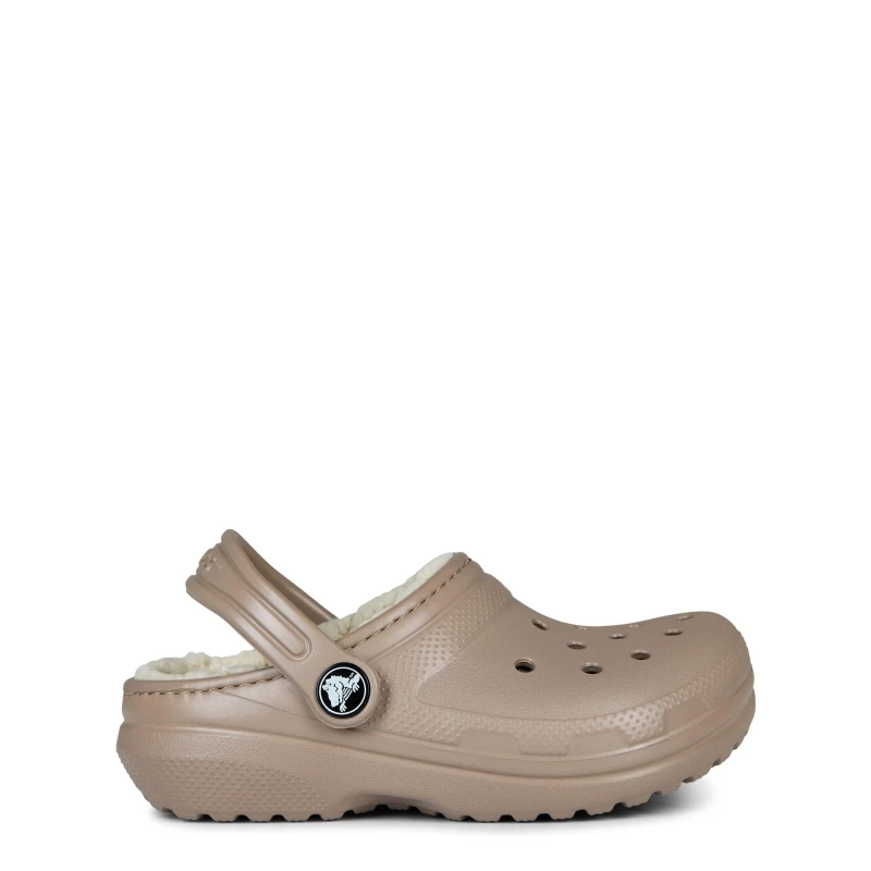 Image of Crocs Kids Classic Lined Clogs Mushroom / Bone J1