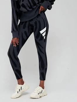 Image of adidas Future Icons Feel Fierce Leggings - Grey/Black, Grey/Black Size XS Women