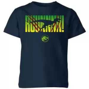 Image of Jurassic Park Run! Kids T-Shirt - Navy - 3-4 Years - Navy