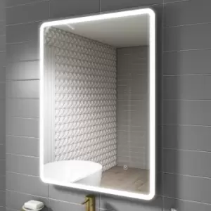 Image of Rectangular LED Bathroom Mirror with Demister 600 x 800mm - Ariel