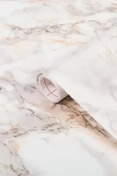 Image of D C Fix Sticky Back Plastic Marble Brown - Size: 67.5cm x 2m