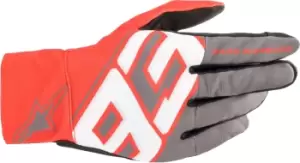 Image of Alpinestars MM93 Aragon dark grey/red/white Motorcycle Gloves, grey-red, Size 2XL, grey-red, Size 2XL