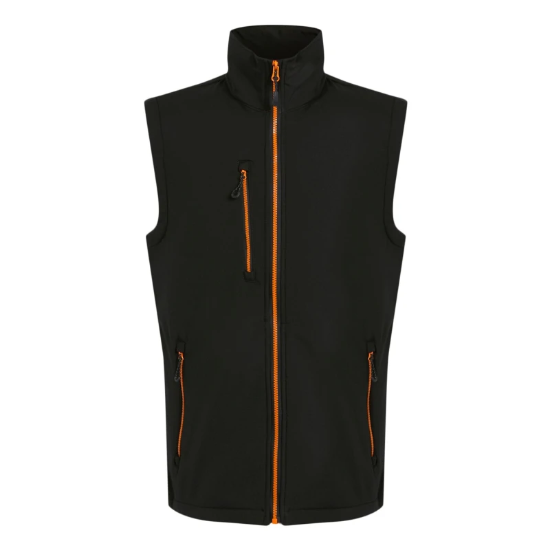 Image of Regatta Professional Mens Softshell 2 Layer Body Warmer in Orange Size: Small Orange Male S