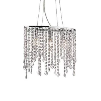 Image of Rain Clear 3 Light Small Ceiling Pendant Chrome, E14