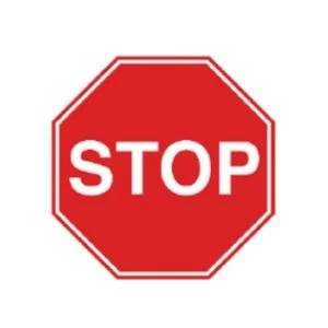 Image of Stewart Superior Semi Rigid Plastic Sign 400x600 Stop