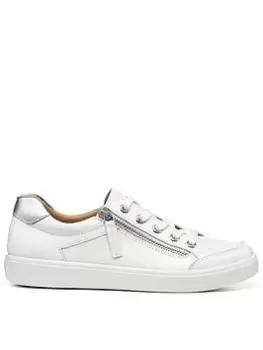 Image of Hotter Chase Ii Leather Deck Shoes - White, Size 4, Women