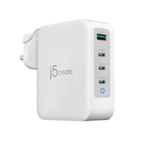 Image of j5create JUP43130F-FN 130W GaN USB-C 4-Port Charger - UK