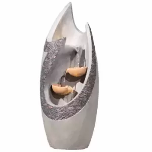 Image of Garden Gear Cascading Fountain Wave With LED Light Water Feature