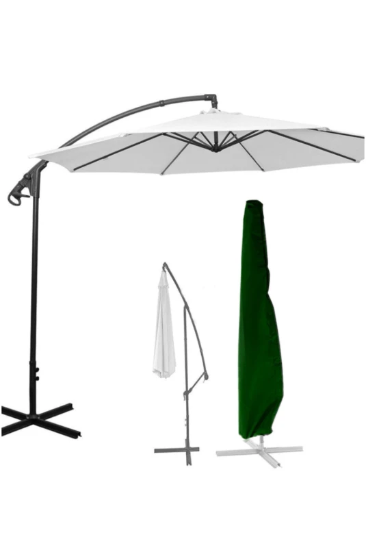 Image of Groundlevel Garden Parasol Protective Cover Green