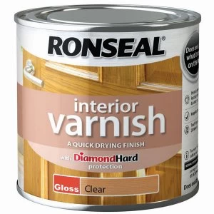 Image of Ronseal Quick Dry Gloss Varnish - Clear - 250ml