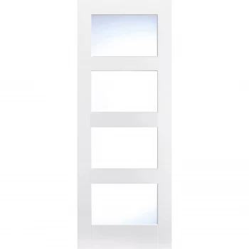 Image of Shaker Internal Glazed Primed White 4 Lite Door - 838 x 1981mm