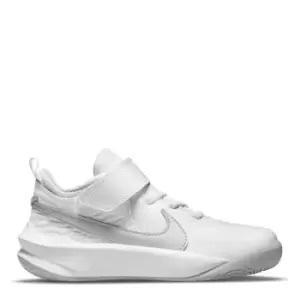 Image of Nike Team Hustle Child Boys Basketball Trainers - Silver