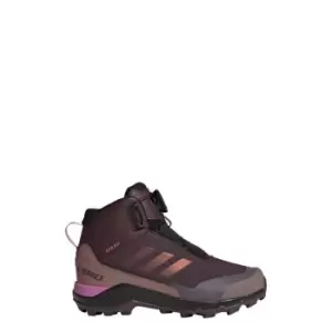 Image of adidas Terrex Mid BOA RAIN. RDY Hiking Boots Kids - Shadow Maroon / Wonder Red / P