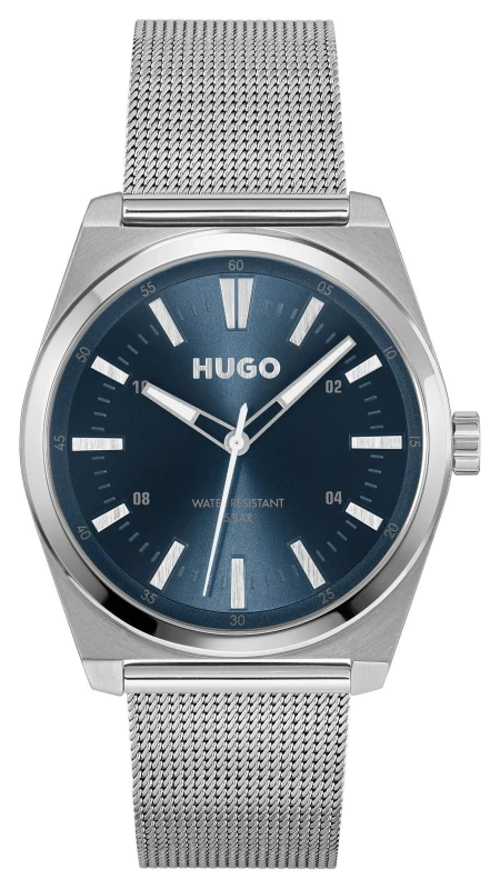 Image of HUGO 1530439 #ARK (40mm) Blue Dial / Stainless Steel Mesh Watch