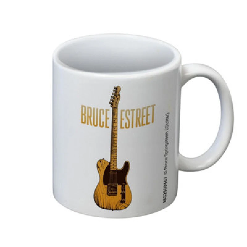 Image of Bruce Springsteen Bruce Springsteen Guitar Mug in White White One Size Unisex 5063806400554