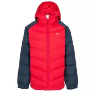 Image of Trespass Childrens Boys Sidespin Waterproof Padded Jacket (7/8 Years) (Red/Black)