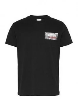 Image of Tommy Jeans Tjm Photo Print T-Shirt - Black