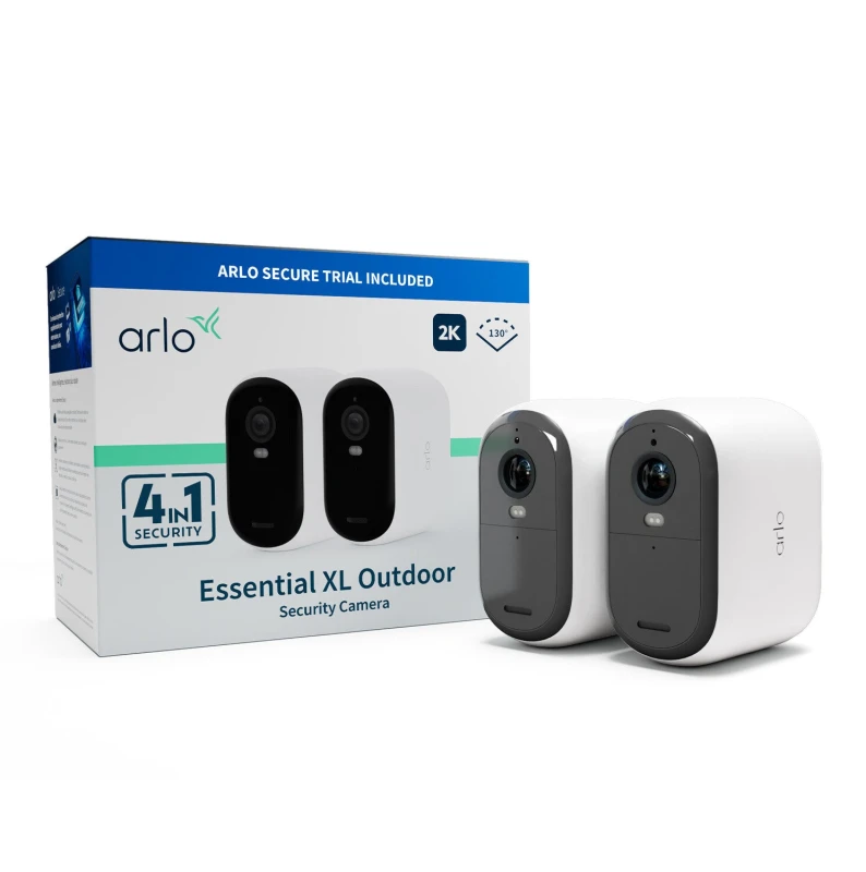 Image of Arlo ARLO ESSENTIAL2 XL 2K OUTDOOR CAMERA 2-PACK VMC3252-100EUS WiFi IP-CCTV camera set incl. 2 cameras 2688 x 1520 p VMC3252-100EUS