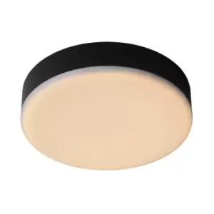 Image of Ceres-Led Modern Flush Ceiling Light Bathroom - Ø21.5cm- LED Dim. - 1x30W 3000K - IP44 - Black