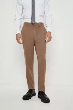 Image of Mens Slim Fit Light Brown Trousers