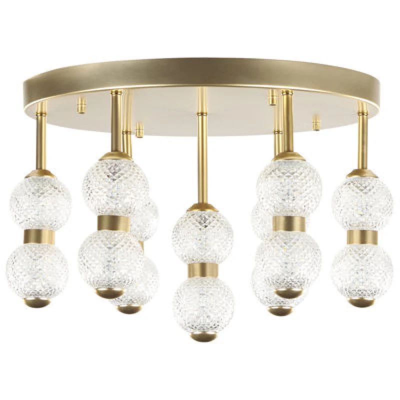 Image of Beliani Ceiling Lamp Yowaka Metal Gold