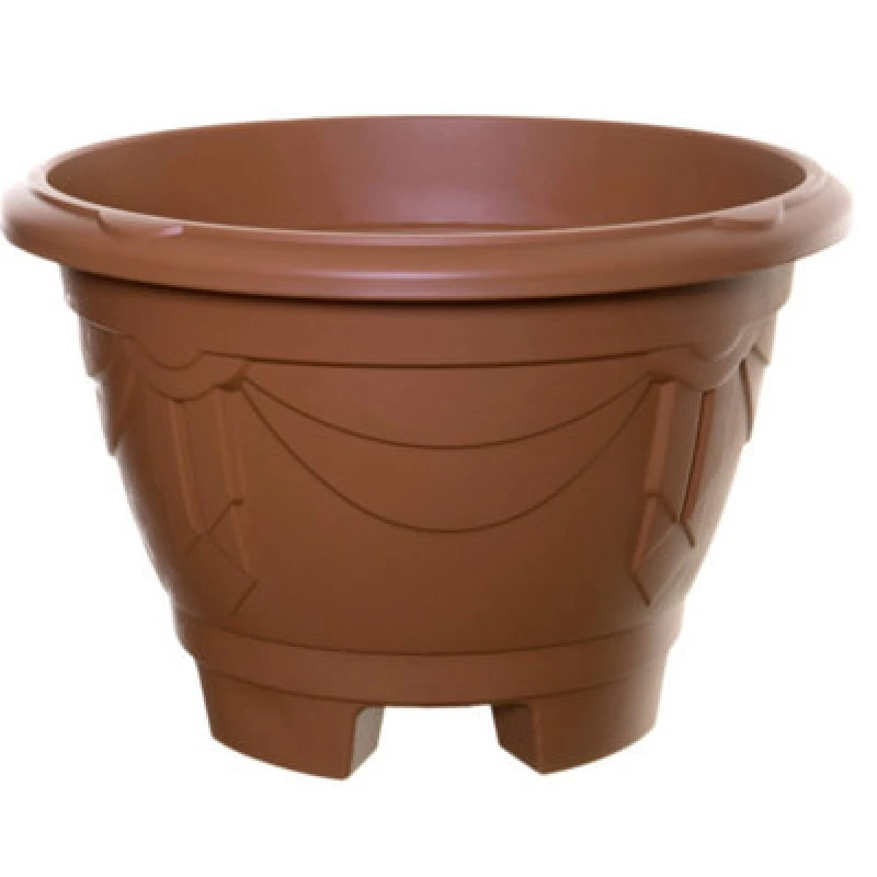 Image of Pot Venetian Planter Round With Legs Terracotta Flower Plant Garden Patio 34Cm